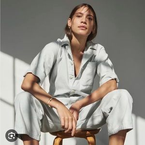 Madewell x As Ever coverall jumpsuit, mint green size large